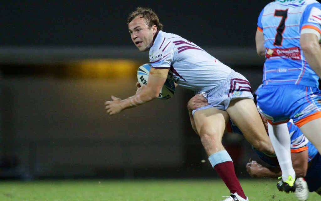 Capras full back Reece Baker was never far from the action during the win over Northern Pride on Thursday. Capras full back Reece Baker was never far from the action during the win over Northern Pride on Thursday.