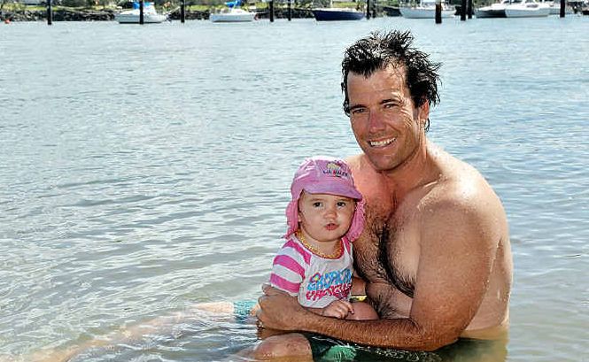 Paul McFadden and daughter Quinn.