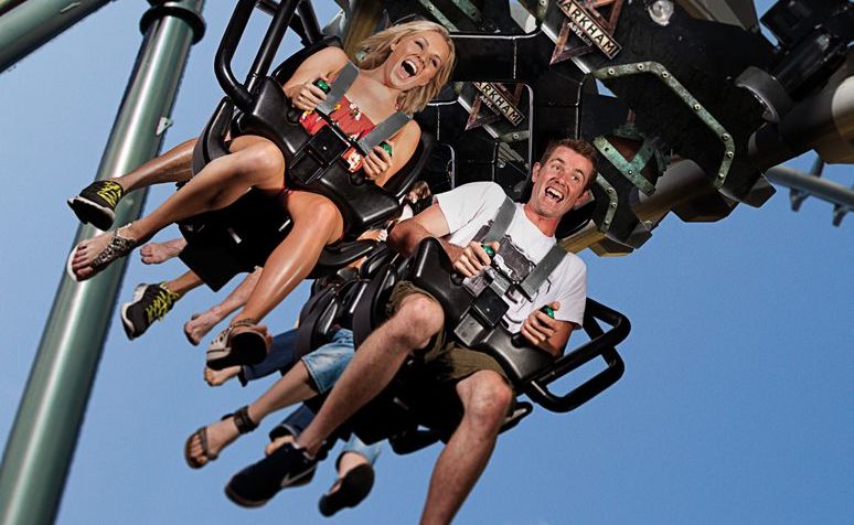 Movieworld's newly opened ride Arkham Asylum - Shock Therapy takes inspiration from Batman movies. Movieworld's newly opened ride Arkham Asylum - Shock Therapy takes inspiration from Batman movies.
