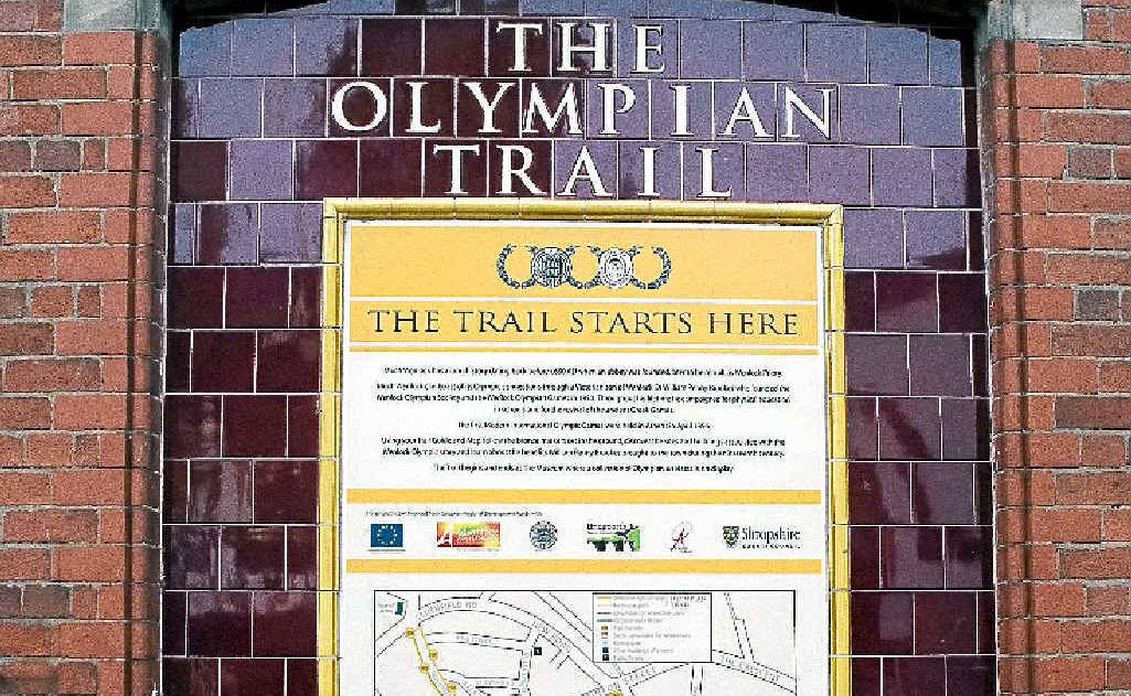 LIMBER UP: The start of the Olympian Trail in Much Wenlock. LIMBER UP: The start of the Olympian Trail in Much Wenlock.