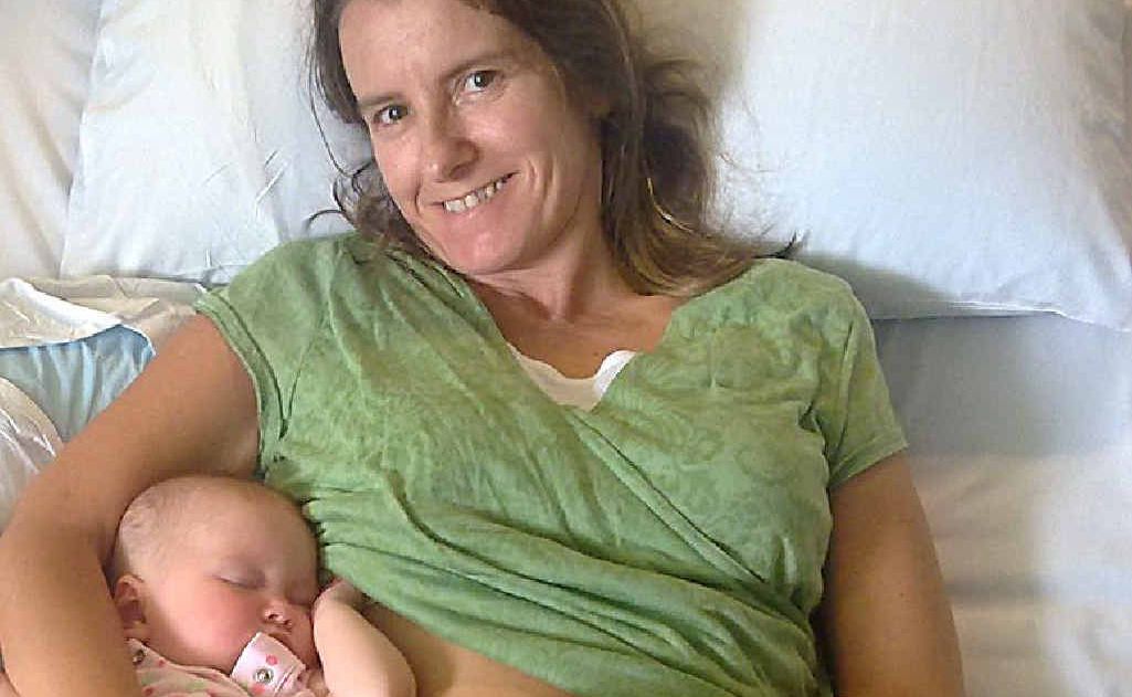 Gympie miracle mum Amanda LePeilbet and baby Cloe. Gympie miracle mum Amanda LePeilbet and baby Cloe.