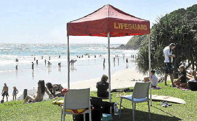 Little Wategos, the scene of the rescue. Little Wategos, the scene of the rescue.