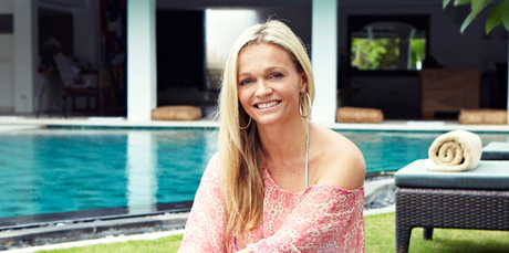 New Zealander Janine Hall traded high heels for bare feet and kaftans when she started her Surf Haven Bali retreat.
New Zealander Janine Hall traded high heels for bare feet and kaftans when she started her Surf Haven Bali retreat.