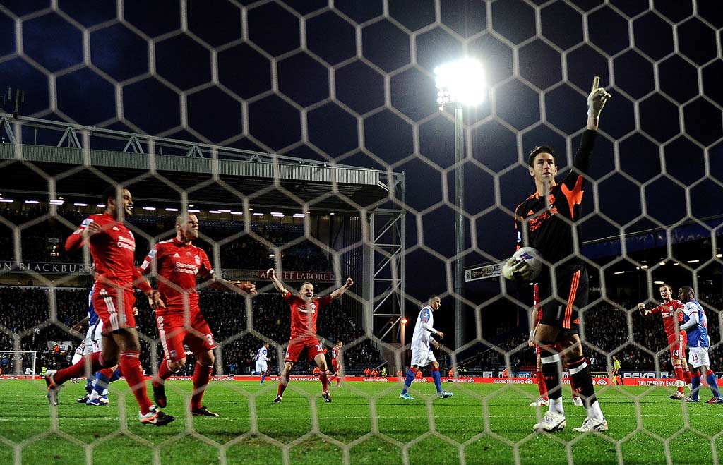 Liverpool's Brad Jones (right) during last season's match against Blackburn. Liverpool's Brad Jones (right) during last season's match against Blackburn.