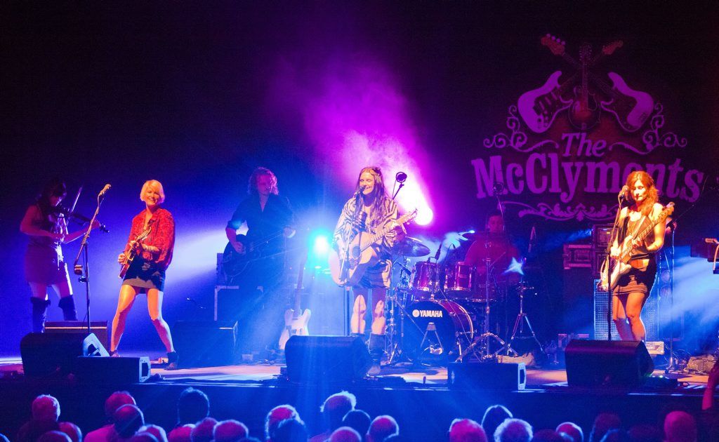 Mollie, Brooke and Sam McClymont perform on stage at their performance at the Saraton Theatre. Mollie, Brooke and Sam McClymont perform on stage at their performance at the Saraton Theatre.