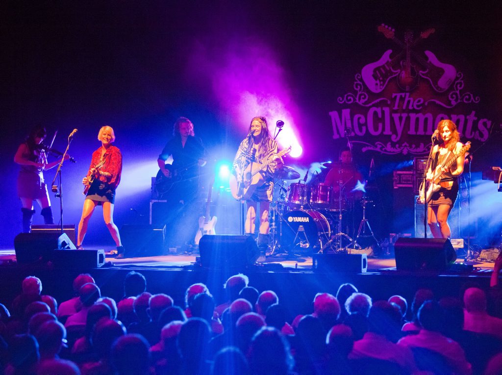Mollie, Brooke and Sam McClymont perform on stage at their performance at the Saraton Theatre. Mollie, Brooke and Sam McClymont perform on stage at their performance at the Saraton Theatre.