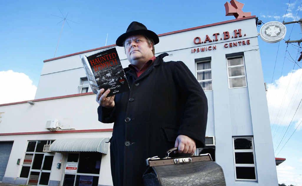 Ghostbuster Jack Sim outside the old Ipswich Ambulance Station that is believed to be haunted. Ghostbuster Jack Sim outside the old Ipswich Ambulance Station that is believed to be haunted.