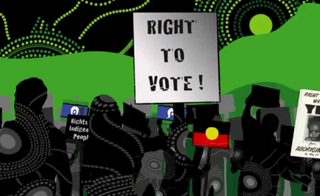 A screenshot from the Louder than One Voice YouTube clip which is aimed at encouraging more indigenous Australians to enrol to vote. A screenshot from the Louder than One Voice YouTube clip which is aimed at encouraging more indigenous Australians to enrol to vote.