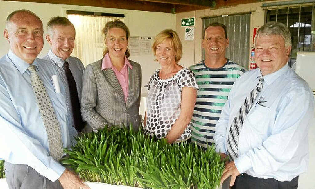 Federal Nationals leader Warren Truss, Parkes MP Mark Coulton, Victorian senator Bridget McKenzie, Ellison Horticultural owners David and Rhonda LeBrocque and Flynn MP Ken O’Dowd discuss problems for small business exporters at LeBrocque’s nursery at Rous. Federal Nationals leader Warren Truss, Parkes MP Mark Coulton, Victorian senator Bridget McKenzie, Ellison Horticultural owners David and Rhonda LeBrocque and Flynn MP Ken O’Dowd discuss problems for small business exporters at LeBrocque’s nursery at Rous.