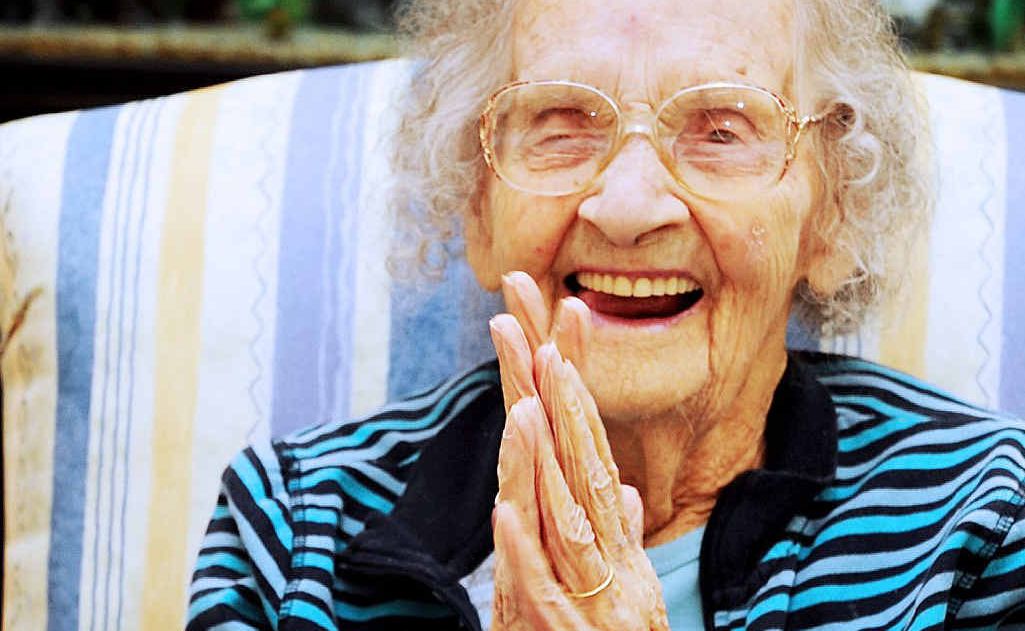 Kathleen Bowrey enjoyed celebrating her 100th birthday at Yaralla Place Aged Care Facility yesterday. Kathleen Bowrey enjoyed celebrating her 100th birthday at Yaralla Place Aged Care Facility yesterday.