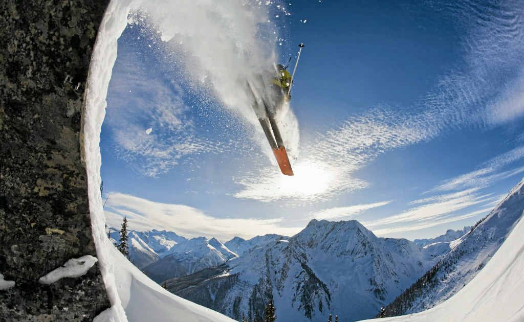 A skier catching air at Roger’s Pass, Glacier National Park, Canada in one of the films. A skier catching air at Roger’s Pass, Glacier National Park, Canada in one of the films.