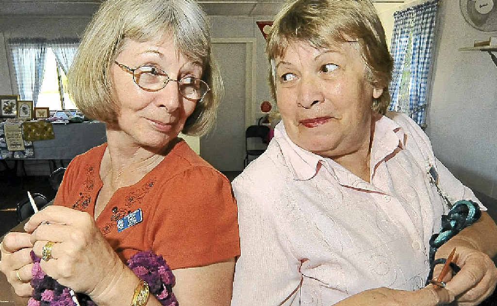 Oakwood QCWA’s Branka Medlock and Linda Lester will compete as rivals in the group’s speed-knitting competition. Oakwood QCWA’s Branka Medlock and Linda Lester will compete as rivals in the group’s speed-knitting competition.