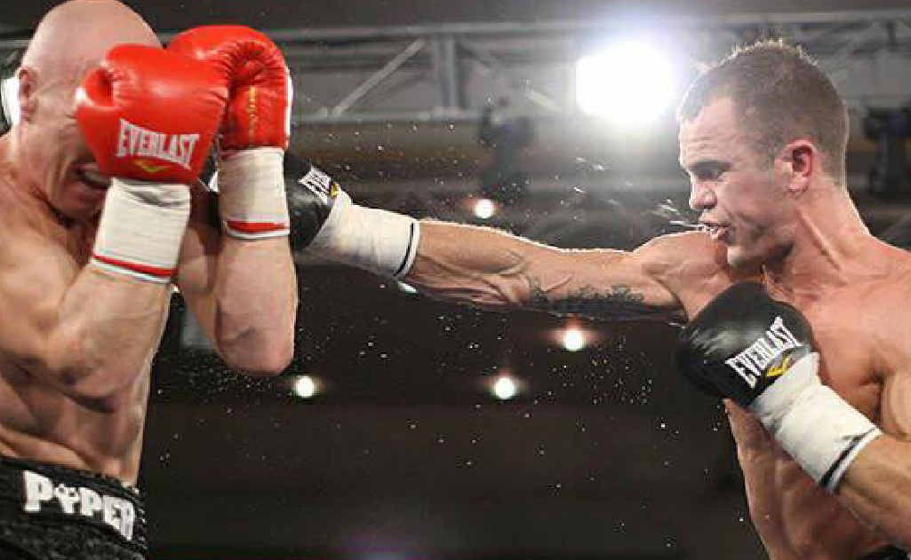 Jarrod Fletcher lands a straight right on Les Piper during his Australian middleweight title fight in Melbourne. Jarrod Fletcher lands a straight right on Les Piper during his Australian middleweight title fight in Melbourne.