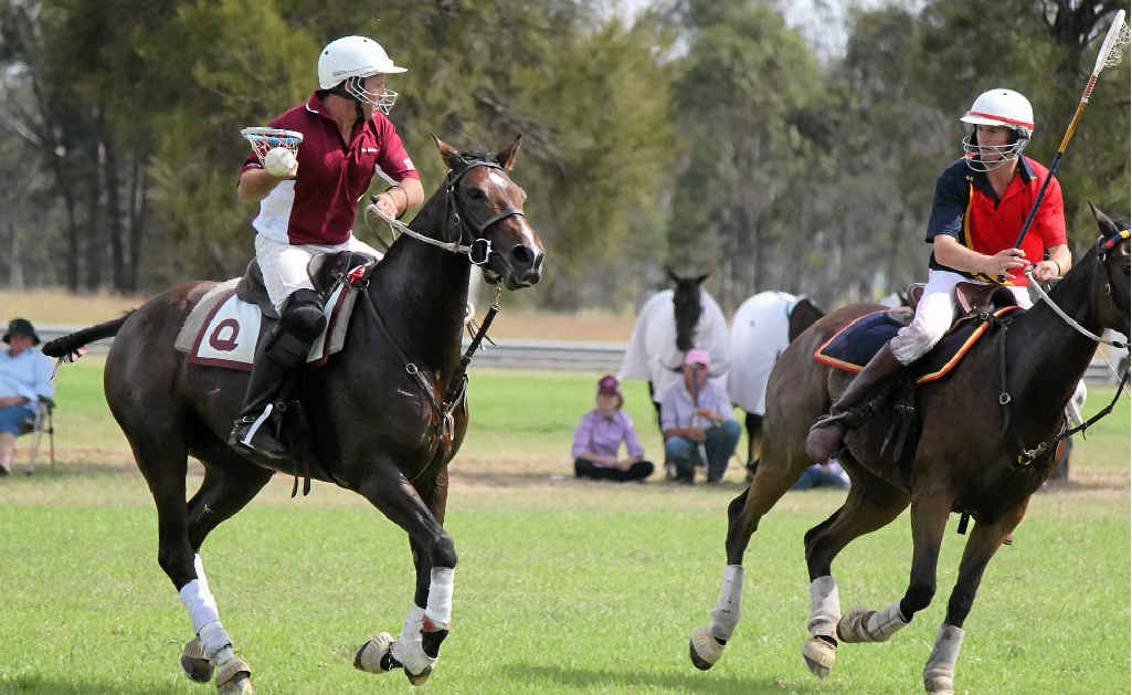 Mick Dillon in possession for Queensland in the Challenge Cup game against South Australia yesterday. Mick Dillon in possession for Queensland in the Challenge Cup game against South Australia yesterday.