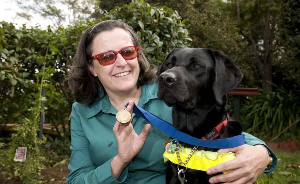 Danae Sweetapple and her guide dog Olive who recently graduated from her training. Danae Sweetapple and her guide dog Olive who recently graduated from her training.