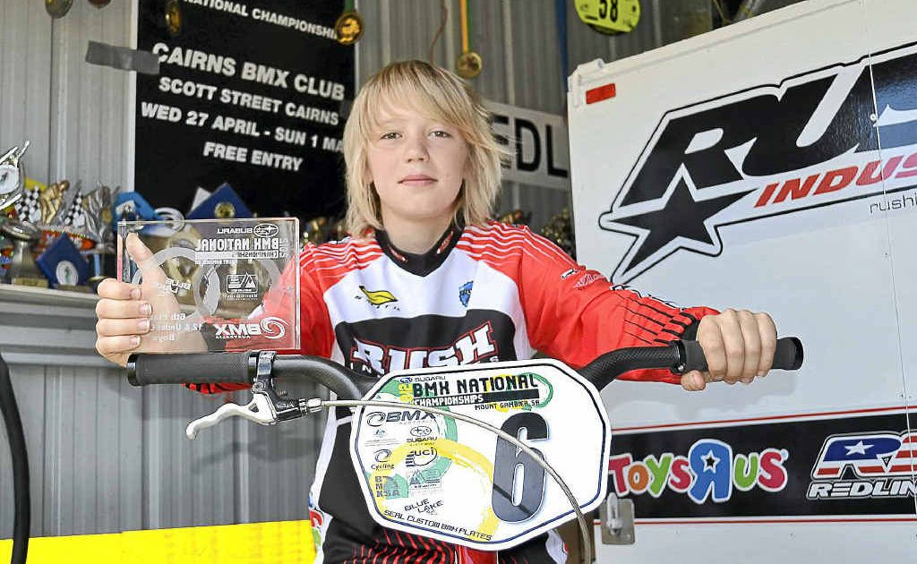 George Cole of Junction Hill – ranked 6th in Australia in his class at national BMX titles. George Cole of Junction Hill – ranked 6th in Australia in his class at national BMX titles.