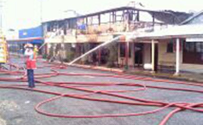 Four fire crews are on the scene of a fire at the Calen hotel. Four fire crews are on the scene of a fire at the Calen hotel.
