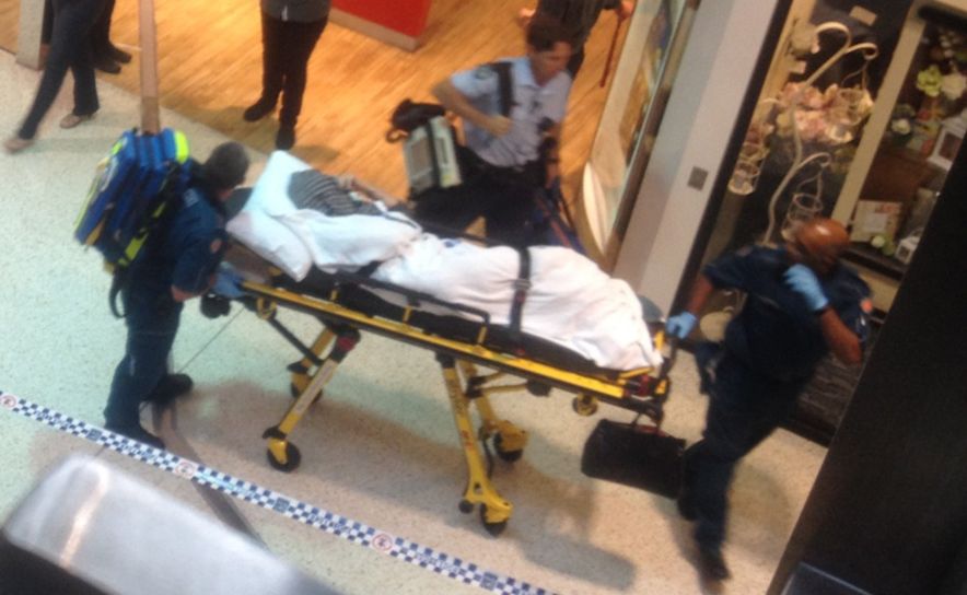The scene after the shooting at Robina Town Centre. The scene after the shooting at Robina Town Centre.
