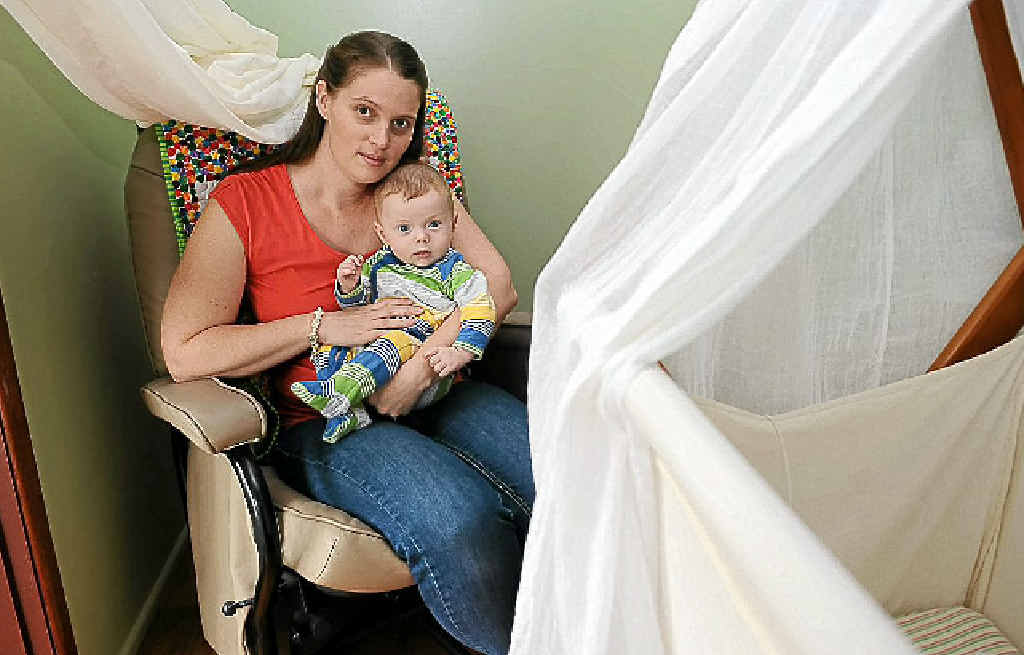 Nicola Bailey and her son Eamon, five months, of Goonellabah. 