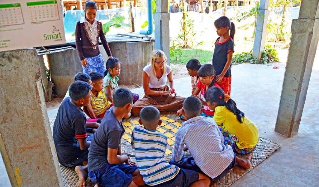 Alissa Marshall teaching as part of the Opportunity Cambodia project. Alissa Marshall teaching as part of the Opportunity Cambodia project.