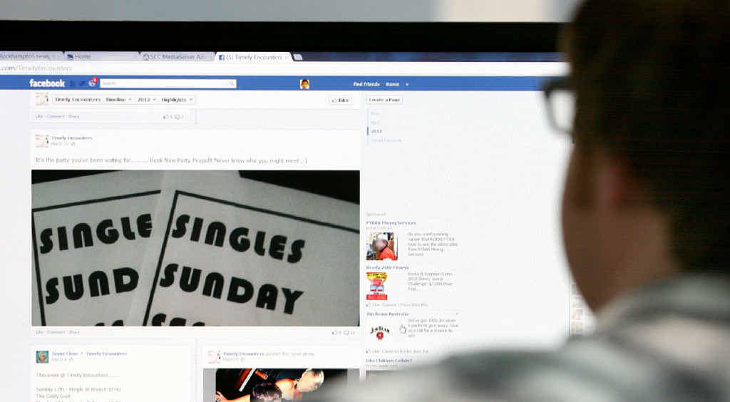 In regional areas it is becoming increasingly acceptable to use social media, such as Facebook, to navigate the sometimes perilous world of dating. In regional areas it is becoming increasingly acceptable to use social media, such as Facebook, to navigate the sometimes perilous world of dating.
