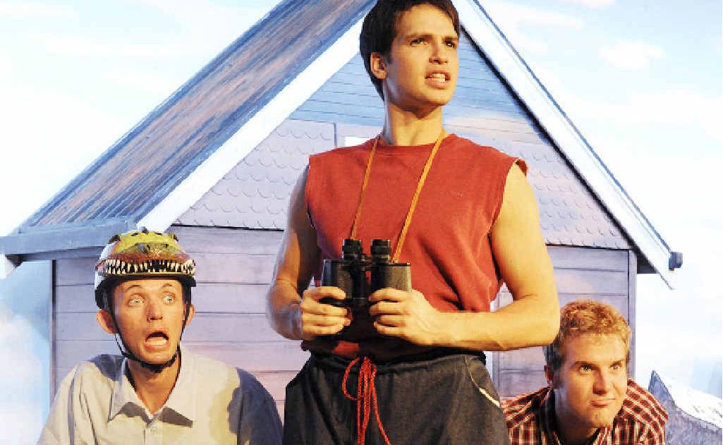 Actors (from left) Mark Dessaix, Gidion Cordoba and Carl Batchelor perform in the play The Bugalugs Bum Thief which is touring the nation. Actors (from left) Mark Dessaix, Gidion Cordoba and Carl Batchelor perform in the play The Bugalugs Bum Thief which is touring the nation.