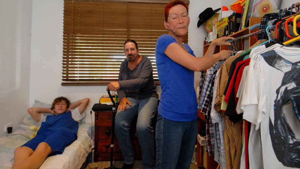 Debbie Sorensen, her husband Henrik and son Christian are forced to live with her parents and five other family members in a modest house after the house they rented was sold. Debbie Sorensen, her husband Henrik and son Christian are forced to live with her parents and five other family members in a modest house after the house they rented was sold.