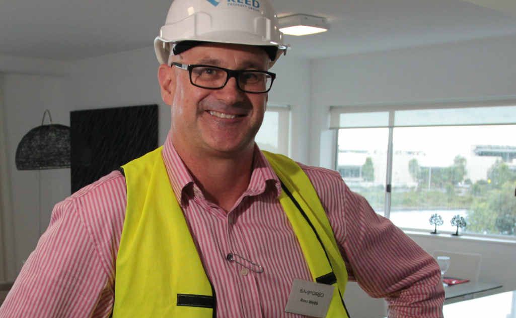 Reed Property Group project director Ross Webb shows off one of the Emporio apartments. Reed Property Group project director Ross Webb shows off one of the Emporio apartments.