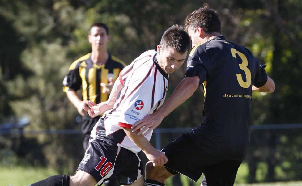 Ipswich City speedster Josh Broadrick (left) gets heavily involved during a recent Division 1 match. Ipswich City speedster Josh Broadrick (left) gets heavily involved during a recent Division 1 match.