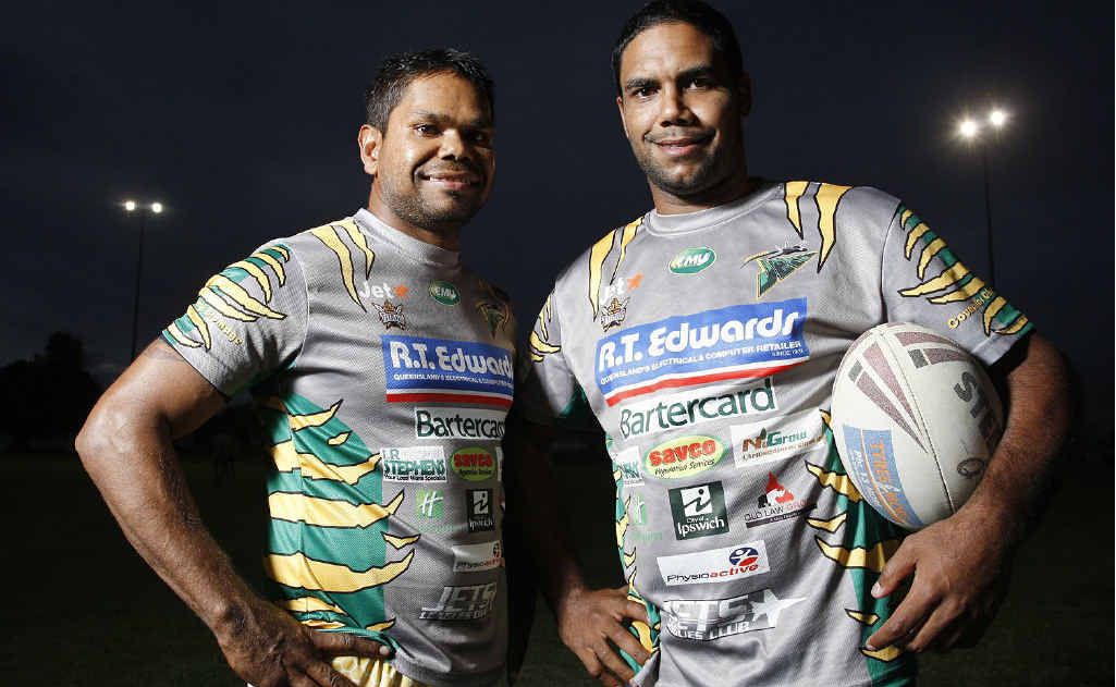Ipswich Jets centre pairing Brendon Marshall and Donald Malone, pictured preparing to tackle the Sunshine Coast this afternoon, have been through the highs and lows with the club together. Ipswich Jets centre pairing Brendon Marshall and Donald Malone, pictured preparing to tackle the Sunshine Coast this afternoon, have been through the highs and lows with the club together.