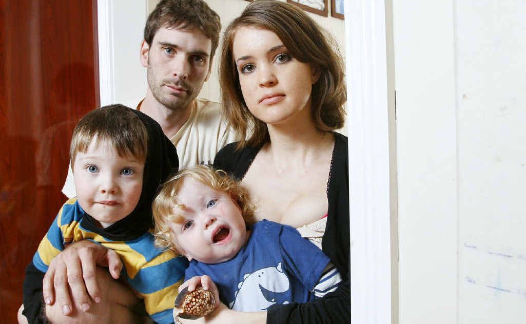 North Ipswich parents Michael Vallance and Cathy Mason, with sons Lukah, 4, and Jack, 18 months, warn of the dangers of lead poisoning for home renovators. North Ipswich parents Michael Vallance and Cathy Mason, with sons Lukah, 4, and Jack, 18 months, warn of the dangers of lead poisoning for home renovators.