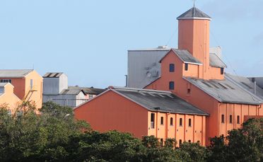 The coral pink buildings and tower of Birkenhead's Chelsea Sugar Refinery give it a Tuscan look.
The coral pink buildings and tower of Birkenhead's Chelsea Sugar Refinery give it a Tuscan look.