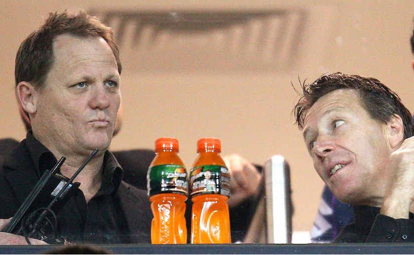 Melbourne Storm assistant coach Kevin Walters (left) dismisses talk the NSW Blues are in crisis approaching the first State of Origin. Photo: Scott Barbour/Getty Images Melbourne Storm assistant coach Kevin Walters (left) dismisses talk the NSW Blues are in crisis approaching the first State of Origin. Photo: Scott Barbour/Getty Images