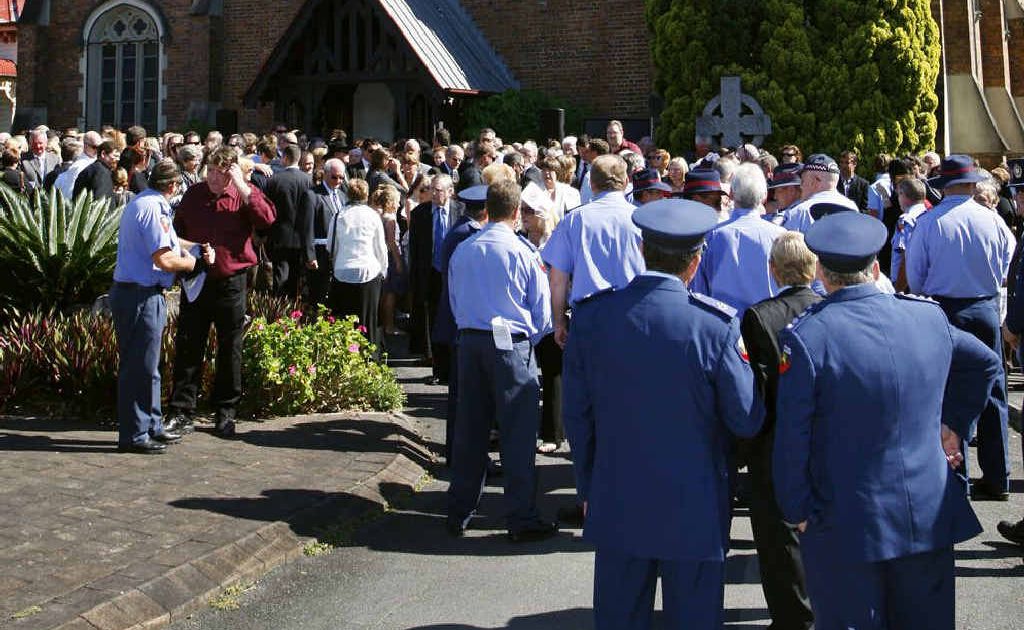 Mourners gather outside St Paul’s Anglican Church. Mourners gather outside St Paul’s Anglican Church.
