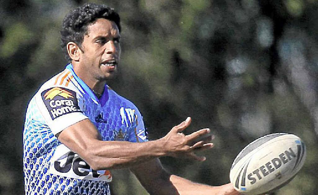 Former Gold Coast Titan Preston Campbell was in Lismore yesterday. Former Gold Coast Titan Preston Campbell was in Lismore yesterday.