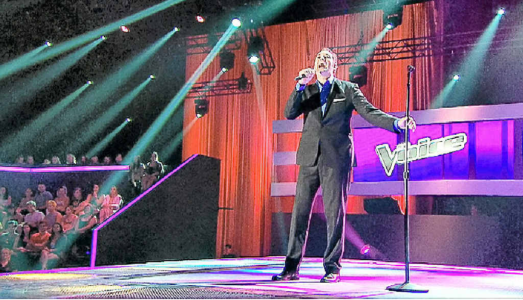 Darren Percival saw all four judges turn during his blind audition on The Voice. Darren Percival saw all four judges turn during his blind audition on The Voice.