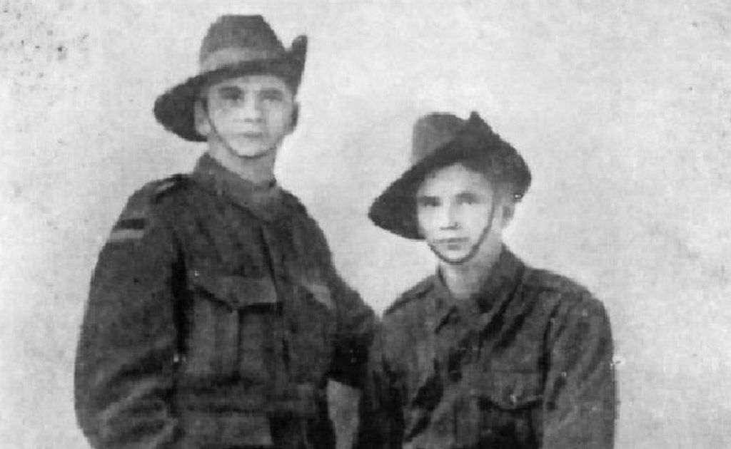 Charles and George Crisford. Prior to his enlistment in 1915 at age 24, George Crisford was employed as a jeweller by Messrs Wicks & Co. in Lismore.
Charles and George Crisford. Prior to his enlistment in 1915 at age 24, George Crisford was employed as a jeweller by Messrs Wicks & Co. in Lismore.