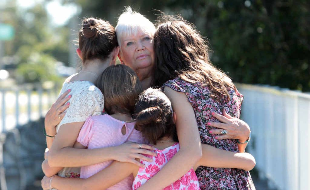 Four girls being deported to Italy. Pictured with their great grandmother Caryl Highton. Four girls being deported to Italy. Pictured with their great grandmother Caryl Highton.