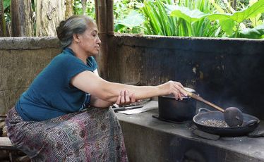 A woman roasts beans to make kopi luwak, after they've been conveniently processed by the Asian palm civet.
A woman roasts beans to make kopi luwak, after they've been conveniently processed by the Asian palm civet.