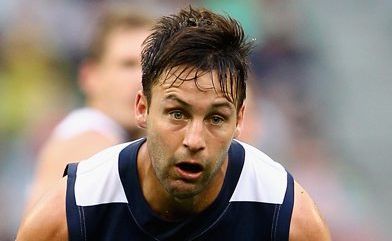 Jimmy Bartel of the Cats gathers the ball during the 2011 AFL Grand Final match between the Collingwood Magpies and the Geelong Cats at Melbourne Cricket Ground on October 1, 2011 in Melbourne, Australia. Jimmy Bartel of the Cats gathers the ball during the 2011 AFL Grand Final match between the Collingwood Magpies and the Geelong Cats at Melbourne Cricket Ground on October 1, 2011 in Melbourne, Australia.