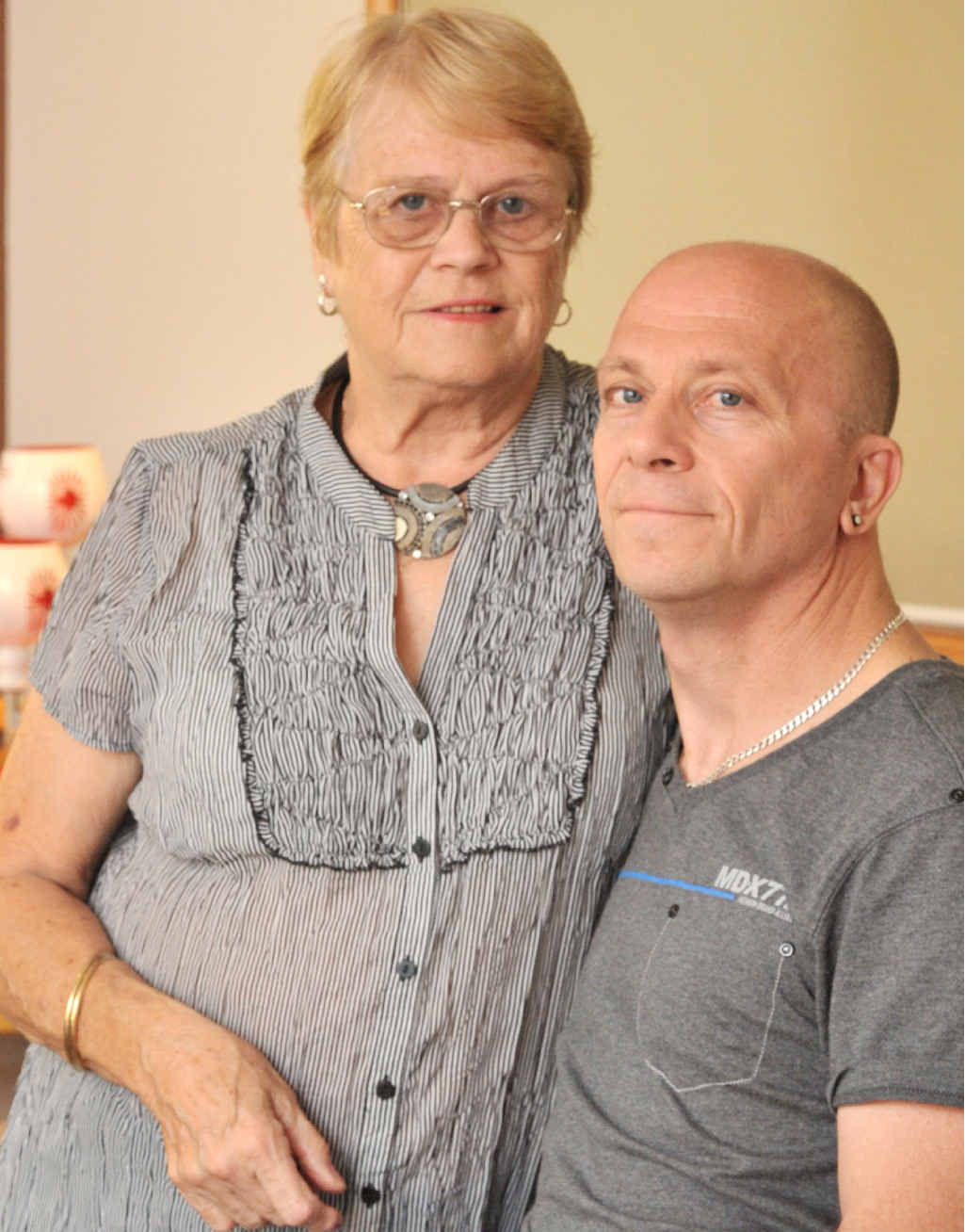 Graham Stafford with his mum Jean Stafford. Graham Stafford with his mum Jean Stafford.