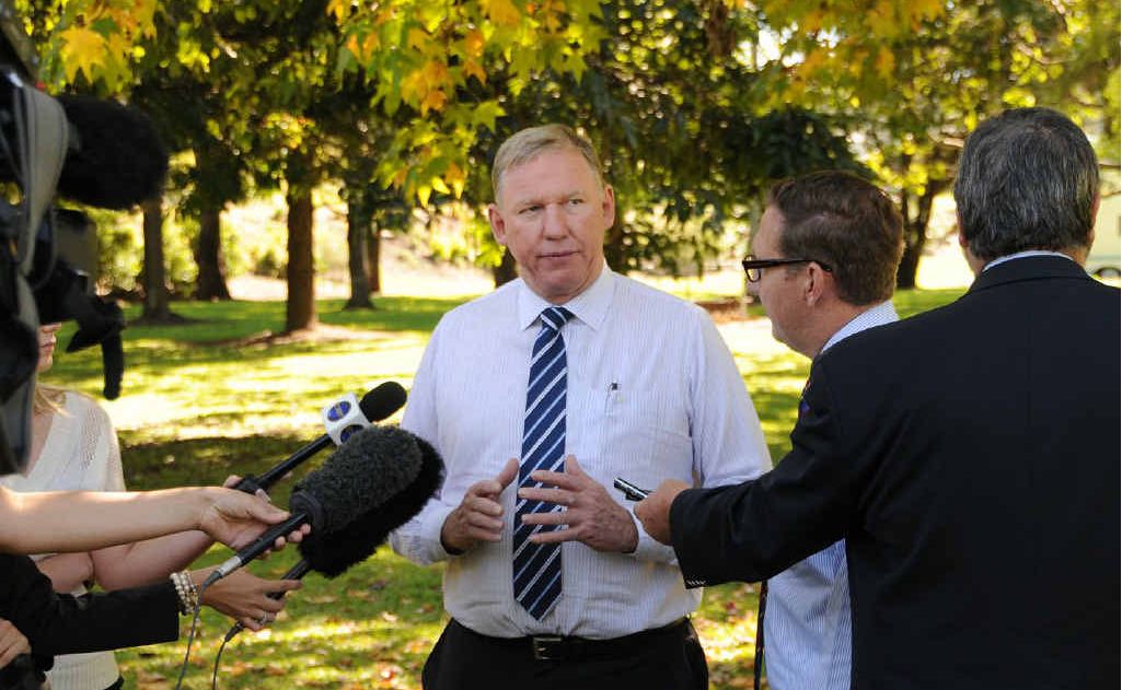 Jeff Seeney in the Mary Valley this month promising speed and fairness. Jeff Seeney in the Mary Valley this month promising speed and fairness.
