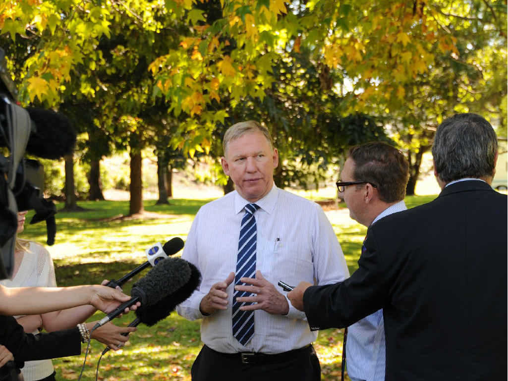 Jeff Seeney in the Mary Valley this month promising speed and fairness. Jeff Seeney in the Mary Valley this month promising speed and fairness.