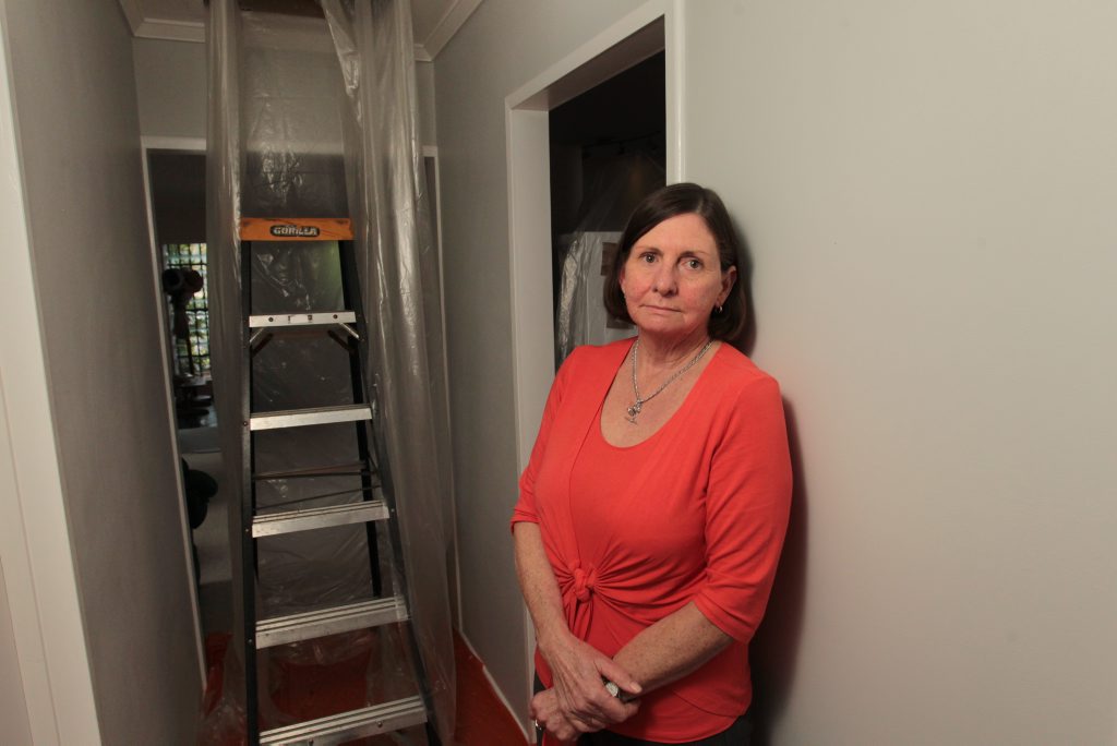 Betty Webb had the insulation removed from her house on Thursday. 