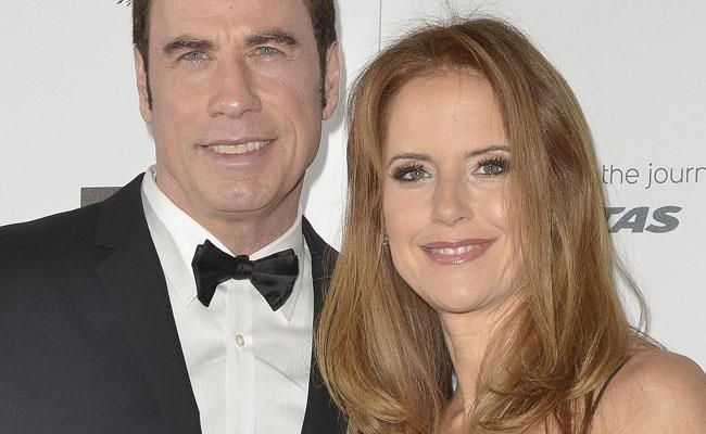 John Travolta with wife Kelly Preston. John Travolta with wife Kelly Preston.