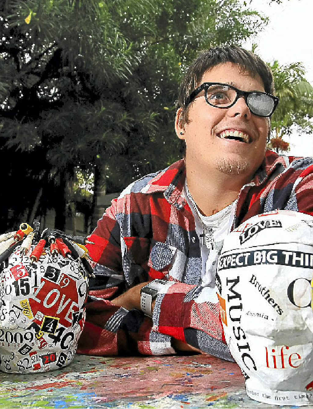 Sam Ford is fighting his way back to recovery through his art. Sam Ford is fighting his way back to recovery through his art.