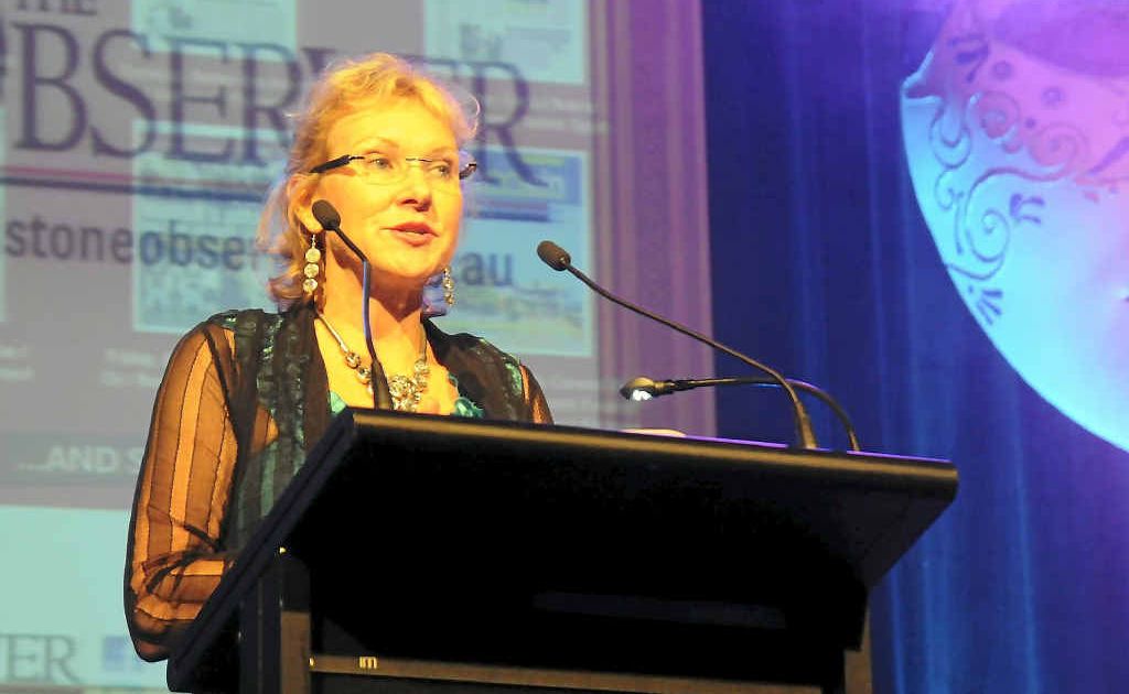 GAGAL chief executive officer Kerry Whitaker speaks at the GAGAL training awards ceremony. GAGAL chief executive officer Kerry Whitaker speaks at the GAGAL training awards ceremony.