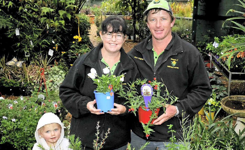 Lorelei and Matthew Bartkowski and daughter Robyn have plenty of varieties suited to winter planting at the Highfields Garden Centre. Lorelei and Matthew Bartkowski and daughter Robyn have plenty of varieties suited to winter planting at the Highfields Garden Centre.
