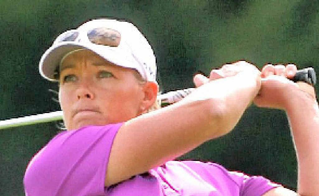 Katherine Hull in action yesterday. Katherine Hull in action yesterday.