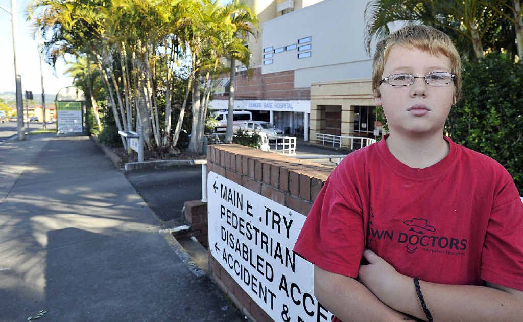 Colby George, 10, is upset that that the playroom at the hospital has been locked and the staff play educator was not replaced. Colby George, 10, is upset that that the playroom at the hospital has been locked and the staff play educator was not replaced.